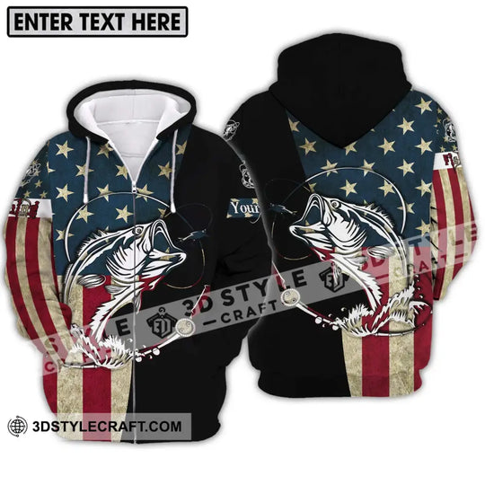 Unisex Shirt - Custom Name America Fishing Lover Shirt style option 2