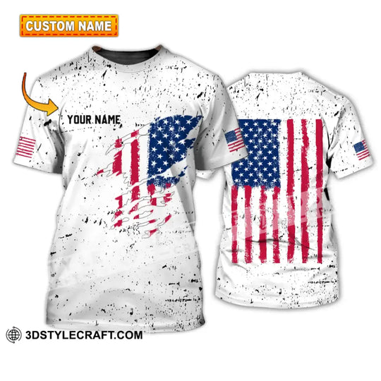 Unisex Shirt - Custom Name Shirt - America Flag Light Shirt style option 1