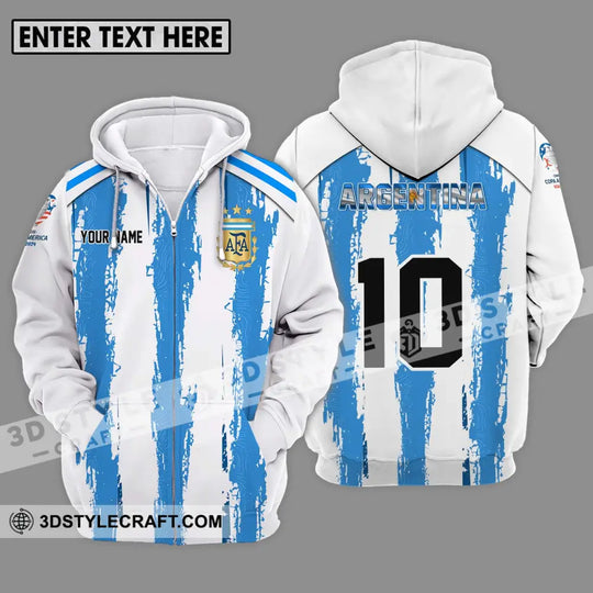Unisex Shirt - Custom Name And Number Argentina Lover Shirt style option 2