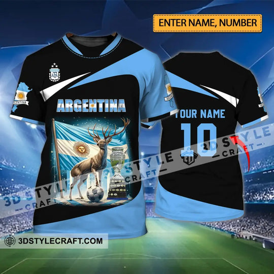 Unisex Shirt - Custom Name And Number Shirt, Argentina National Team Lover style option 1