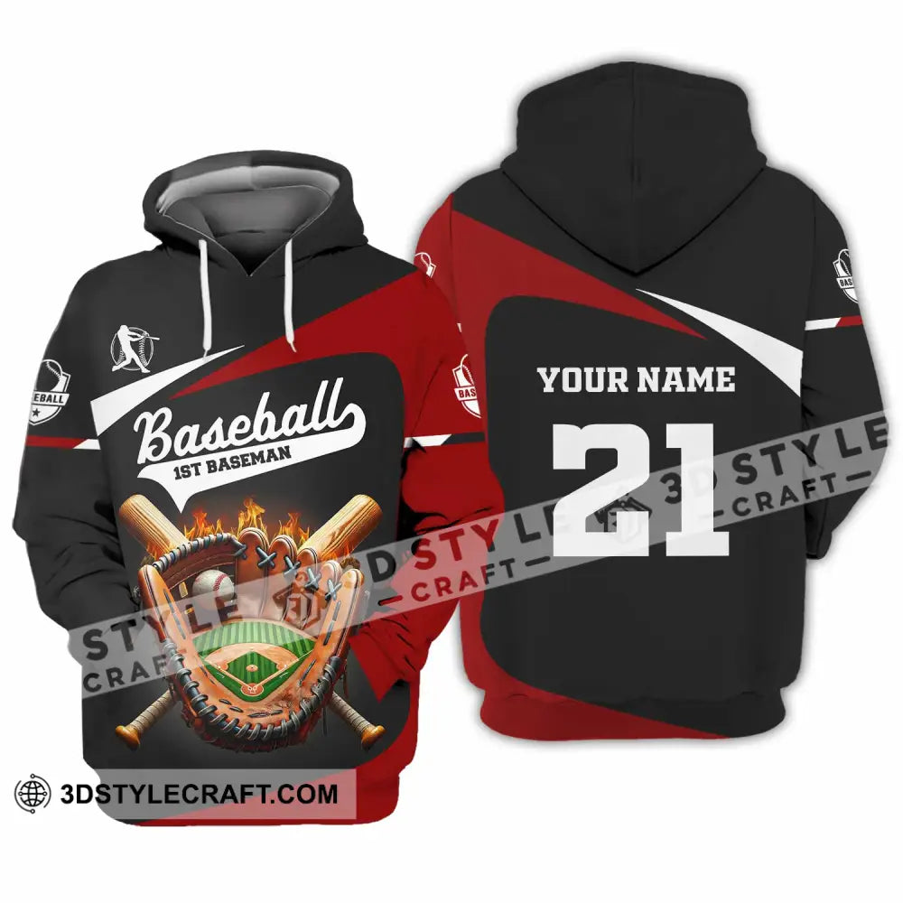 Unisex Shirt Custom Name And Number Baseball Love T-Shirt Hoodie / S T-Shirt