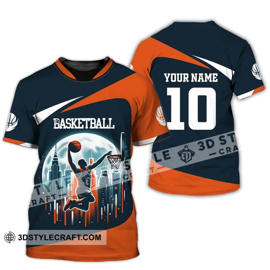 Unisex Shirt, Custom Name and Number Basketball Shirt, Basketball Club Uniform, Basketball Hoodie T-Shirt style option 3