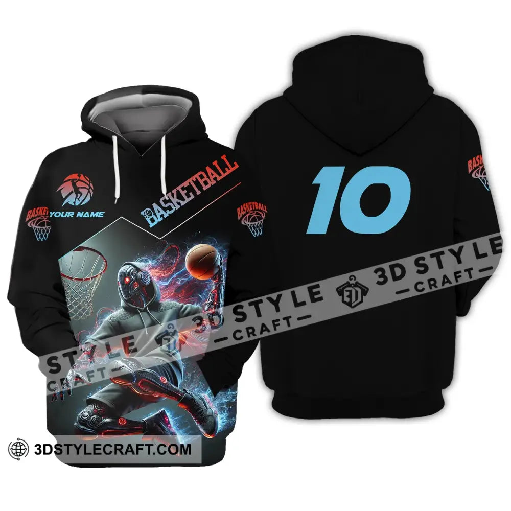 Unisex Shirt Custom Name And Number Basketball Love T-Shirt Hoodie / S T-Shirt