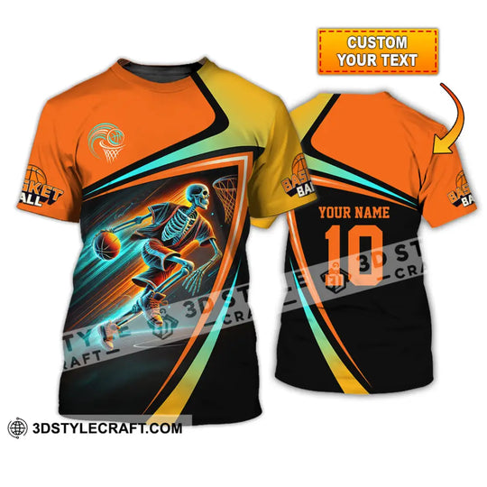 Unisex Shirt, Custom Name and Number Basketball Shirt, Basketball Polo Long Sleeve Shirt, Basketball Gift style option 1