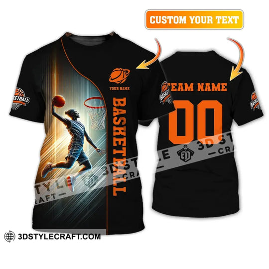 Unisex Shirt, Custom Name and Number Basketball Shirt, Basketball Polo Long Sleeve Shirt style option 1
