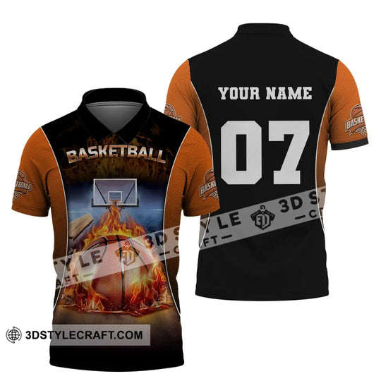 Unisex Shirt, Custom Name and Number Basketball T-Shirt, Gift For Basketball Player style option 4