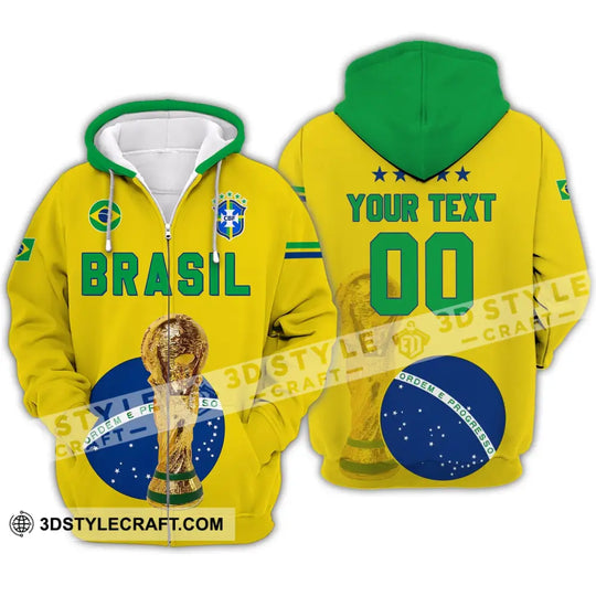 Unisex Shirt - Custom Name And Number Shirt - Brazil Go Champions Selecao Campeao Sport Shirt style option 4
