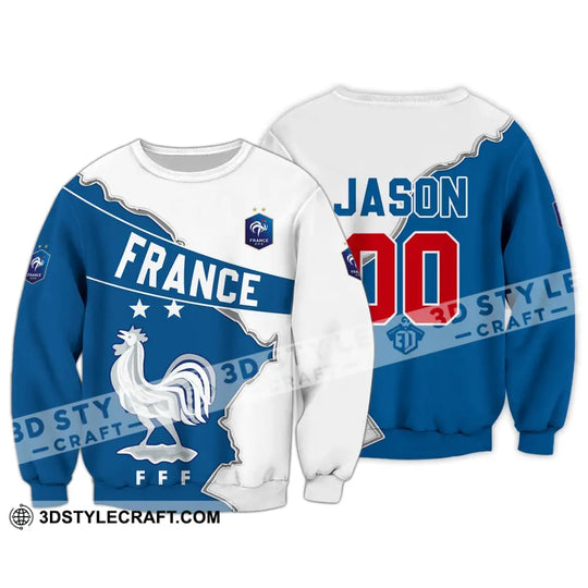 Unisex Shirt - Custom Name And Number Shirt, Chicken France FFF Team Lover Shirt, Euro 2024 style option 4