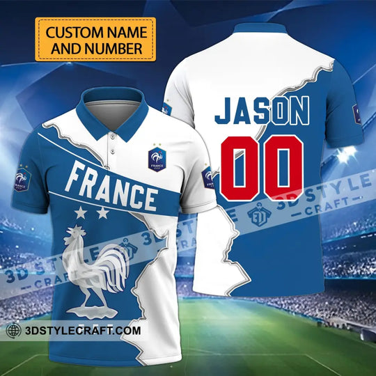 Unisex Shirt - Custom Name And Number Shirt, Chicken France FFF Team Lover Shirt, Euro 2024 style option 1