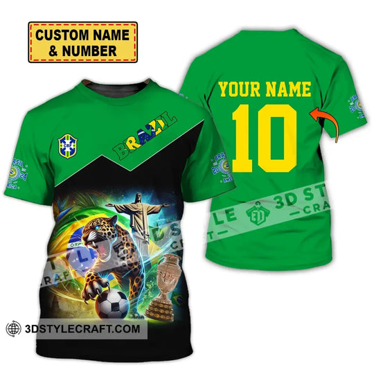 Unisex Shirt - Custom Name And Number COPA 2024 Sport Shirt, Brazil Team style option 1