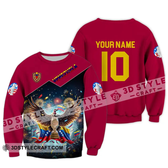 Unisex Shirt - Custom Name And Number COPA 2024 Sport Shirt, Venezuela Team style option 4