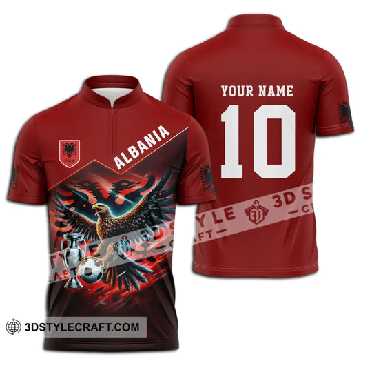 Unisex Shirt - Custom Name And Number Eagle Albania Euro 2024 Team style option 3
