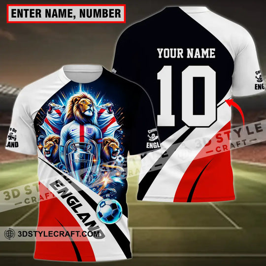 Unisex Shirt - Custom Name And Number England Euro 2024 Shirt National Team style option 1