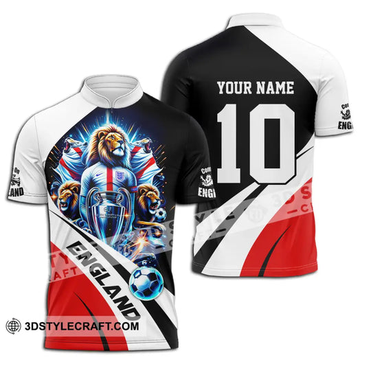 Unisex Shirt - Custom Name And Number England Euro 2024 Shirt National Team style option 3