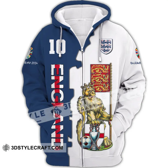 Unisex Shirt, Custom Name and Number England Football Shirt, Euro 2024 Shirt, England Football Polo Long Sleeve style option 2