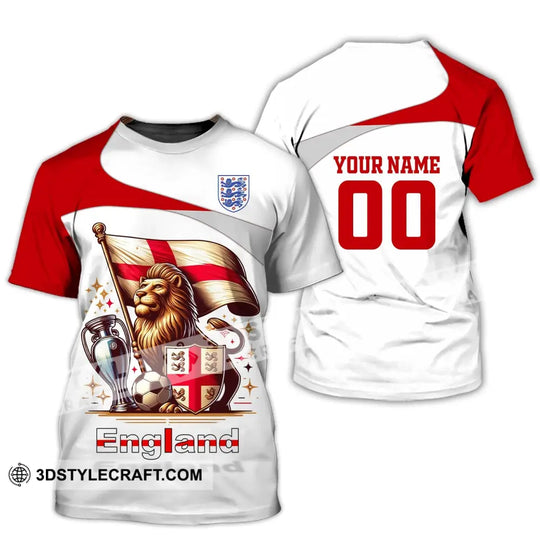 Unisex Shirt, Custom Name and Number England Football Shirt, Euro 2024 England Football Polo Long Sleeve style option 2