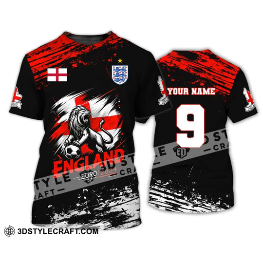 Unisex Shirt, Custom Name and Number England Football Shirt, Euro 2024 Shirt, England Football Polo Long Sleeve Shirt style option 3