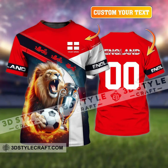 Unisex Shirt, Custom Name and Number England Football Shirt, England Football Polo Long Sleeve, Euro 2024 Shirt style option 1