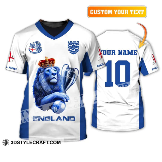 Unisex Shirt, Custom Name and Number England Football Shirt, England Football Polo Long Sleeve, Euro 2024 Shirt style option 1