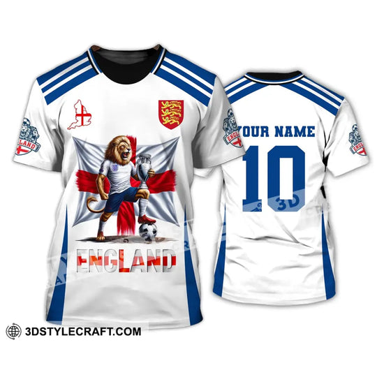 Unisex Shirt, Custom Name and Number England Football Shirt, England Football Polo Long Sleeve, Euro 2024 Shirt style option 2