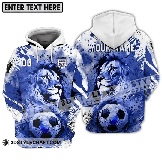 Unisex Shirt - Custom Name And Number Shirt, England National Team Lion Ball style option 2