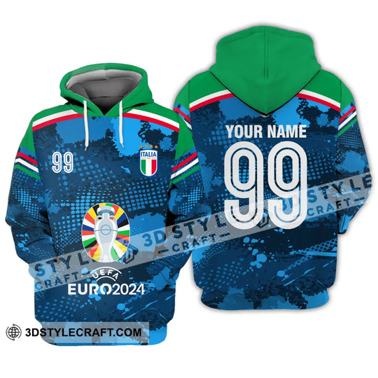 Unisex Shirt - Custom Name And Number, Euro 2024 Cup Shirt Italia National Team style option 4