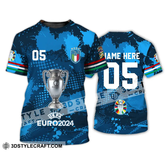 Unisex Shirt - Custom Name And Number Euro 2024 Shirt, Cup Of Italia National Team Shirt style option 4