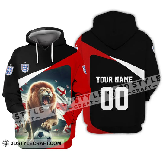 Unisex Shirt - Custom Name And Number, Euro 2024 England Lion Line Shirt style option 2
