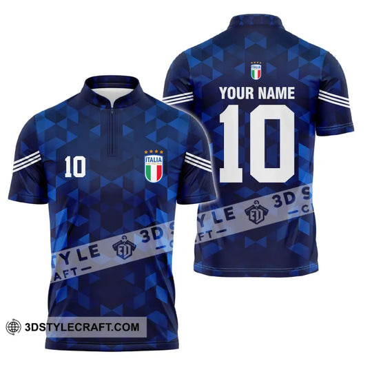 Unisex Shirt - Custom Name And Number, Euro 2024 Shirt Italia National Team Blue style option 2