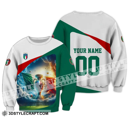 Unisex Shirt - Custom Name And Number, Euro 2024 Italy Cup Shirt style option 4