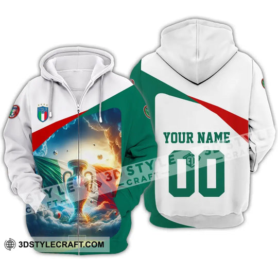 Unisex Shirt - Custom Name And Number, Euro 2024 Italy Cup Shirt style option 3