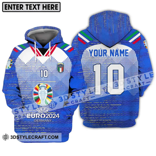 Unisex Shirt - Custom Name And Number Shirt, Euro 2024 Italy National Team style option 3
