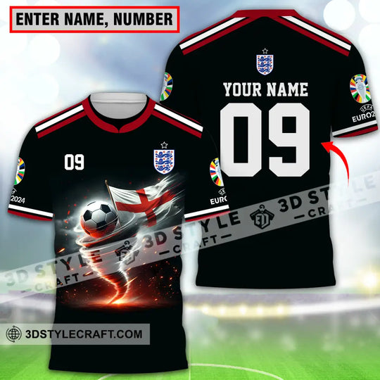 Unisex Shirt - Custom Name And Number Shirt, Euro 2024 National Team, England style option 1