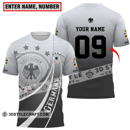 Unisex Shirt - Custom Name And Number Shirt, Euro 2024 National Team, Germany Deutsche style option 1