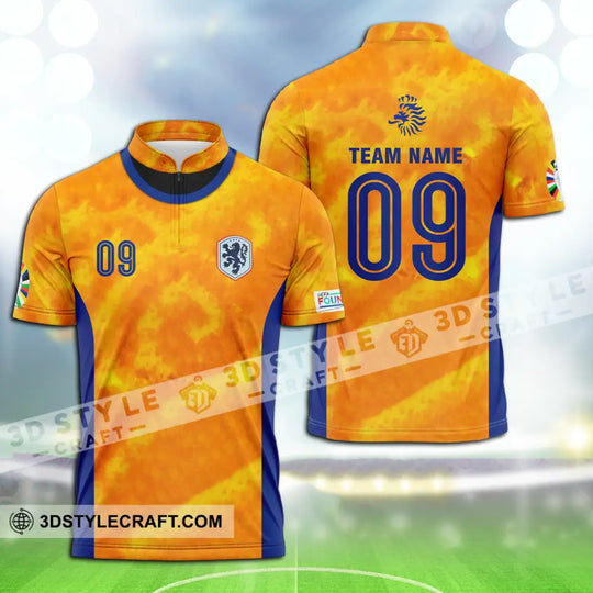 Unisex Shirt - Custom Name And Number Shirt, Euro 2024 National Team, Netherlands KNVB style option 3