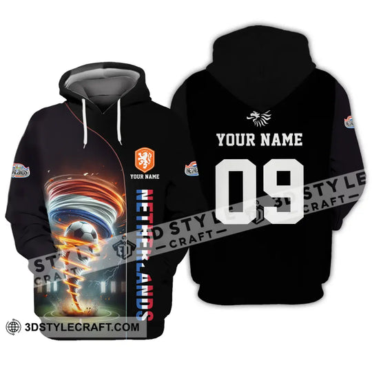 Unisex Shirt - Custom Name And Number Euro 2024 Shirt National Team, Netherlands Tornado style option 4