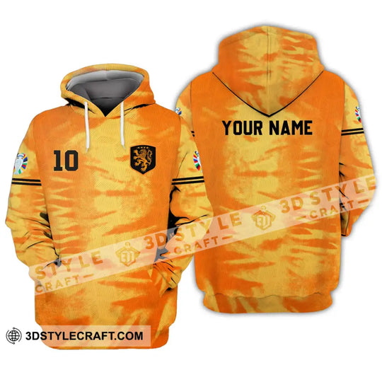 Unisex Shirt - Custom Name And Number Euro 2024 Shirt, Orange Netherlands Shirt style option 3