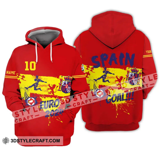 Unisex Shirt - Custom Name And Number, Euro 2024 Spain Goal! style option 3