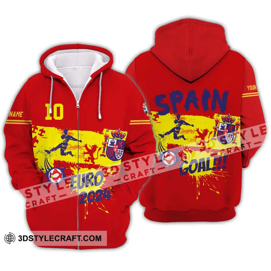 Unisex Shirt - Custom Name And Number, Euro 2024 Spain Goal! style option 2