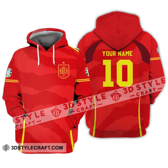 Unisex Shirt - Custom Name And Number, European Champions 2024 Red Shirt style option 3