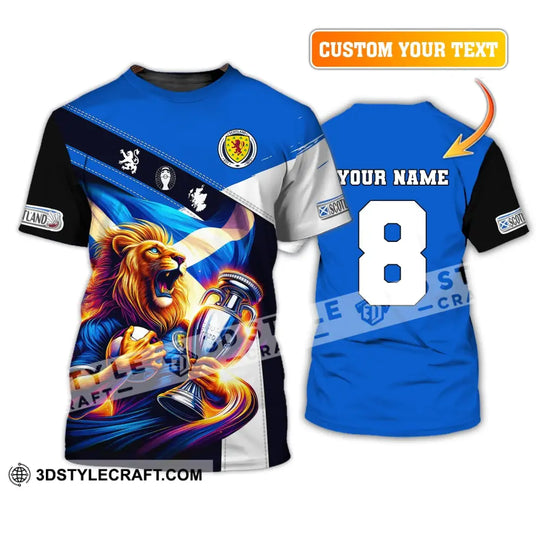 Unisex Shirt, Custom Name and Number Football Shirt, Scotland Football Polo Long Sleeve, Euro 2024 Shirt style option 2
