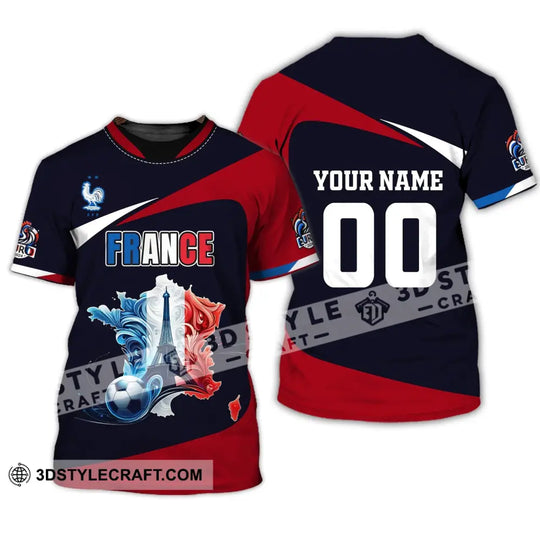 Unisex Shirt, Custom Name and Number France Euro 2024 Football Shirt, France Football Polo Long Sleeve style option 3