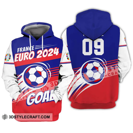 Unisex Shirt - Custom Name And Number Shirt, France Euro 2024 National Team Goal! style option 3