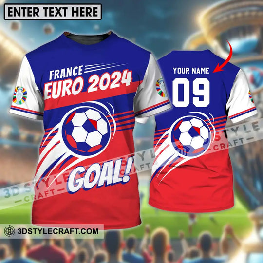 Unisex Shirt - Custom Name And Number Shirt, France Euro 2024 National Team Goal! style option 1