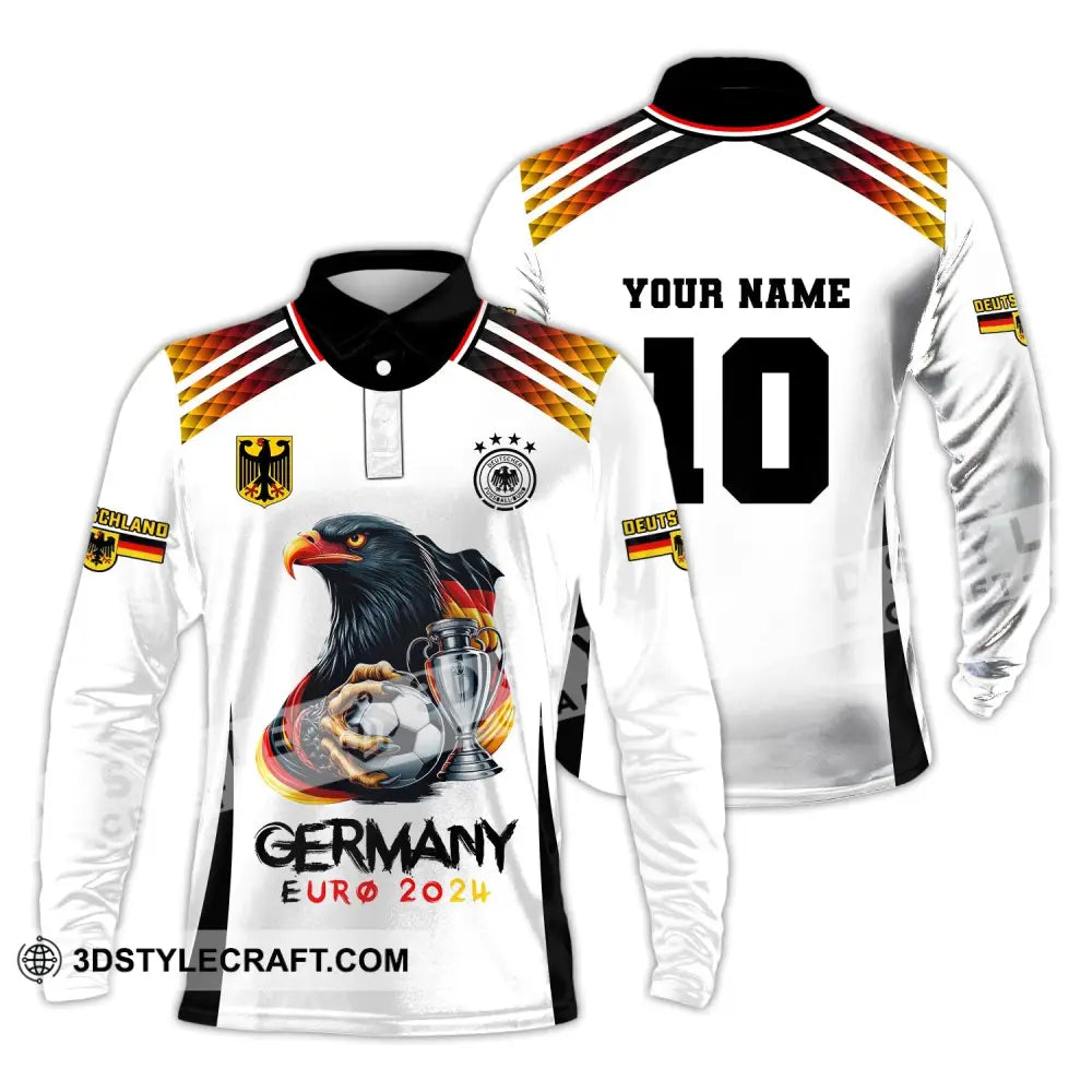 Unisex Shirt Custom Name And Number Germany Euro 2024 Football Polo Long Sleeve / S T-Shirt