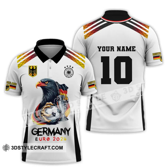 Unisex Shirt, Custom Name and Number Germany Euro 2024 Football Shirt, Germany Football Polo Long Sleeve style option 4