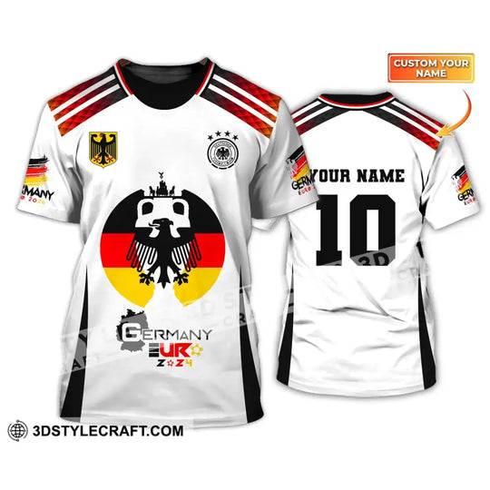 Unisex Shirt, Custom Name and Number Germany Euro 2024 Football Shirt, Germany Football Polo Long Sleeve style option 2