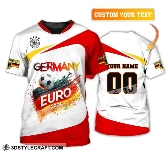 Unisex Shirt, Custom Name and Number Germany Euro 2024 Football Shirt, Germany Football Polo Long Sleeve style option 2