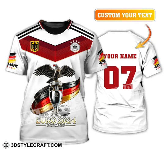Unisex Shirt, Custom Name and Number Germany Euro 2024 Football Shirt, Germany UEFA Polo Long Sleeve Shirt style option 2
