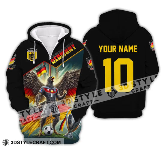 Unisex Shirt, Custom Name and Number Germany Football Shirt, Germany Football Polo Long Sleeve Shirt style option 2